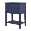 Franklin Accent Table with 2 Drawers, Navy - Navy - N/A