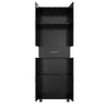 Lory Storage Cabinet with Drawer, Black - Black
