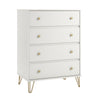 Finley 4 Drawer Dresser, White - White - N/A