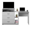 Rebel 3 in 1 Media Dresser and Desk Combo, Dove Gray - Dove Gray - N/A