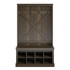 Knox County Entryway Bench with Hall Tree - Brown Oak
