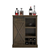 Knox County Bar Cabinet, Brown Oak - Brown Oak