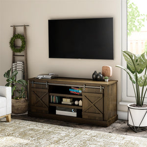 Knox County TV Stand for TVs up to 70", Brown Oak - Brown Oak - N/A