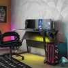Genesis Adjustable Gaming Desk, Black - Black