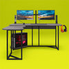 Quest Gaming L Desk with CPU Stand - Gray