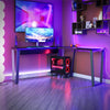 Genesis Gaming L Desk with CPU Stand, Black - Black
