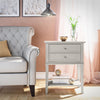 Franklin Accent Table with 2 Drawers, Taupe - Taupe - N/A