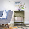 Franklin Accent Table with 2 Drawers, Olive Green - Olive Green - N/A