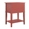 Franklin Accent Table with 2 Drawers, Terracotta - Terracotta - N/A