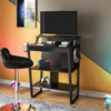 Genesis Standing Gaming Desk/ Arcade Stand, Black - Black