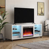 Lumina Deluxe Fireplace TV Stand for TVs up to 70" - Plaster - 66”-70”