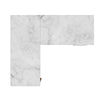 Berkeley L Desk - White marble