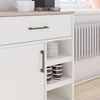 Whitmore Bar Cabinet with Beverage Shelves, White - White