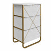 Keegan 3 Fabric Bin Storage Organizer, Terrazzo/Gold - Terrazzo - N/A