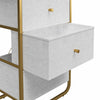 Keegan 3 Fabric Bin Storage Organizer, Terrazzo/Gold - Terrazzo - N/A
