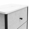 Keegan 3 Fabric Bin Storage Organizer - White marble - N/A