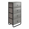 Keegan 4 Fabric Bin Storage Organizer, Gray Oak/Black - Gray Oak - N/A