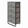 Keegan 4 Fabric Bin Storage Organizer, Gray Oak/Black - Gray Oak - N/A