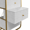 Keegan 4 Fabric Bin Storage Organizer, Terrazzo/Gold - Terrazzo - N/A