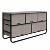 Keegan 5 Fabric Bin Storage Organizer, Gray Oak/Black - Gray Oak - N/A