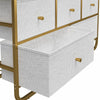 Keegan 5 Fabric Bin Storage Organizer, Terrazzo/Gold - Terrazzo - N/A
