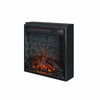 18 inch Electric Glass Front Fireplace Insert with Remote, Black - Black - N/A