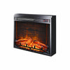 23 inch Electric Glass Front Fireplace Insert with Remote, Black - Black - N/A