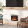 23 inch Electric Glass Front Fireplace Insert with Remote, Black - Black - N/A