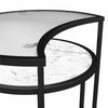 Moon Phases Nesting End Tables, White Marble/Glass - White marble