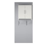 Lory 2 Door Wall Cabinet with Hanging Rod, White - White - N/A