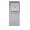 Lory 2 Door Wall Cabinet with Hanging Rod, Dove Gray - Dove Gray - N/A