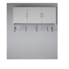 Lory 3 Door Wall Cabinet with Hanging Rod, Dove Gray - Dove Gray - N/A