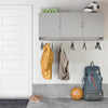 Lory 3 Door Wall Cabinet with Hanging Rod, Dove Gray - Dove Gray - N/A