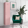Cache 1 Door Tall Single Metal Locker Style Storage Cabinet, Bashful Pink - Bashful