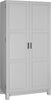 Carver 64” Storage Cabinet, Gray - Gray - N/A